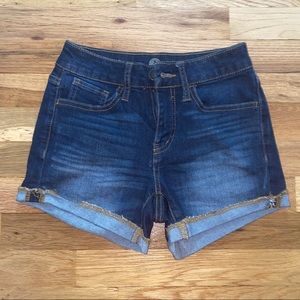 High Rise Denim Shorts